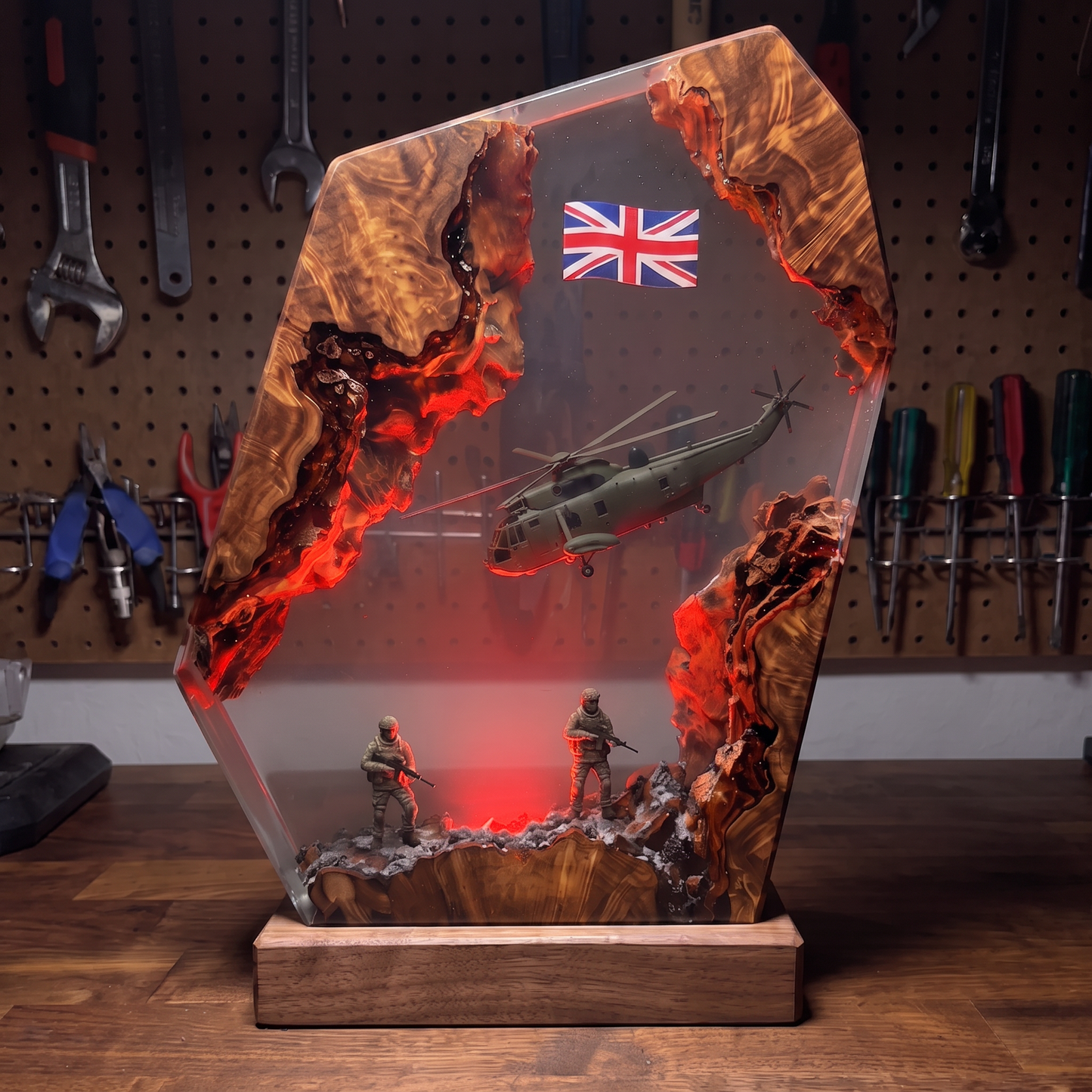 UK Army Resin Lamp