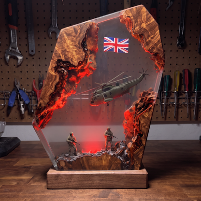UK Army Resin Lamp