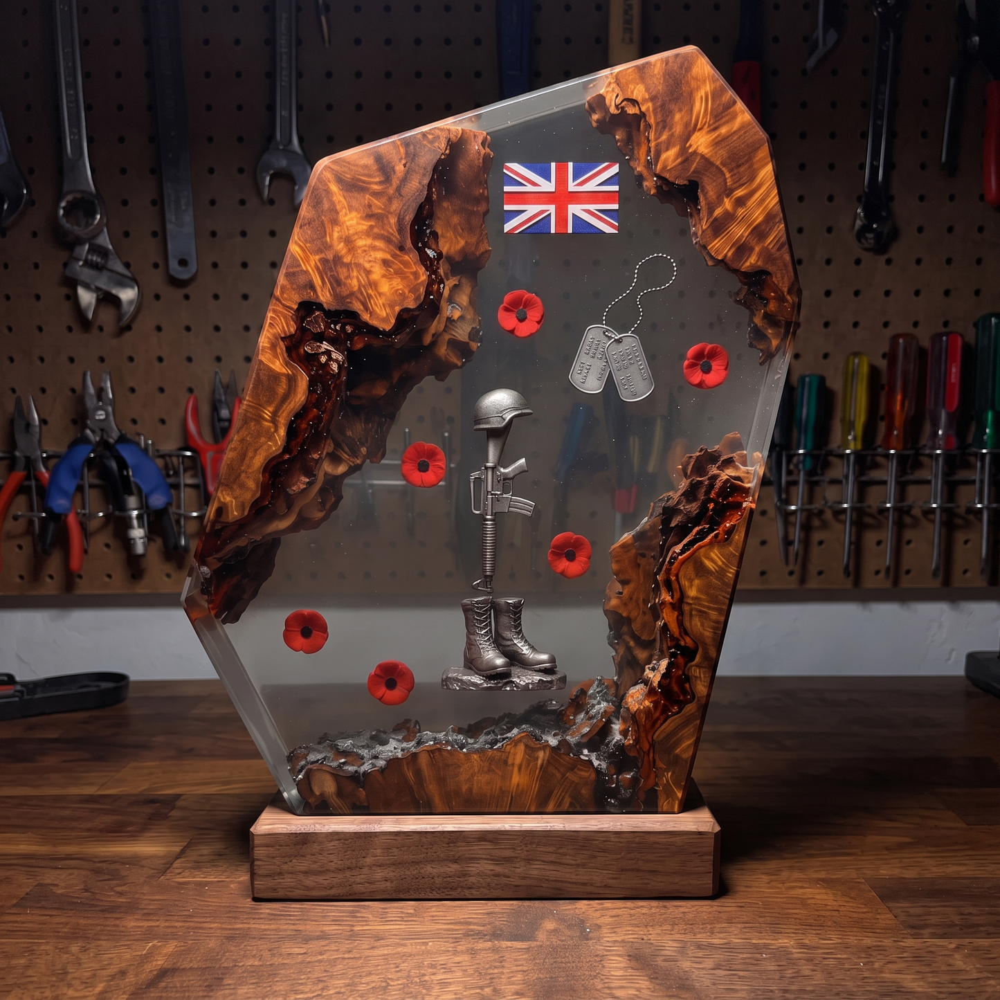 UK Army Resin Lamp
