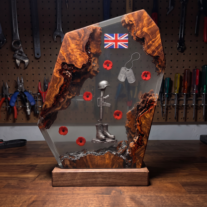 UK Army Resin Lamp